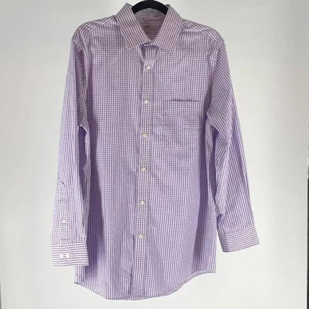 Stylish Purple Gingham Check Long Sleeve Shirt